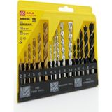 B.h.d. BHD00748 16 Parça Matkap Ucu Seti - Hss Metal, Duvar Elmas ve Ahşap Delme Uçları Kombinasyonu - 2 mm - 10 mm Profesyonel Matkap Ucu Takımı - Çok Renkli - Standart