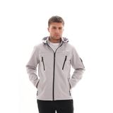 B.HE.Z Çıkartılabilen Fermuarlı Kapüşon Cepli İçi Polarlı Su Geçirmez Softshell Erkek Mont Taş