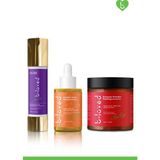 B-Loved 3'Lü Cilt Bakım Seti Leke Karşıtı 10 Azelaik Asit Serumu - 8d Hyaluronik Asit, Vitamin C Ve Pantenol Içeren Yüz Kremi-Siyah Nokta Karşıtı Azelaik Asit Içeren Yüz Canlandırıcı Enzim Peeling - c vitamini