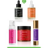 B-Loved 5'Li Cilt Bakım Seti Retinol % 0.3 (A Vitamini), Yüz Kremi Azelaik Asit Enzim Peeling Yüz Yıkama Köpüğü