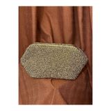 B Made Metalik Gold Clutch Çanta