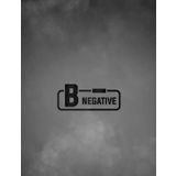B - Negatif Kan Grubu Araba Motorsiklet Etiket Sticker 14cm Siyah Renk