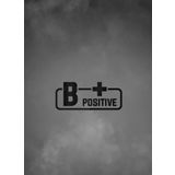B + Pozitif Kan Grubu Araba Motorsiklet Etiket Sticker 14cm Siyah Renk
