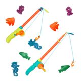 B. toys Little Fisher's Kit, renk değişimli manyetik olta oyunu | Küvet, havuz ve ev için 2 olta ve 8 deniz hayvanı içeren 10 parçalı manyetik olta oyunu, 3+ yaş