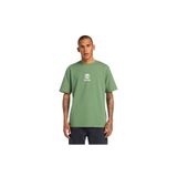 B0A6WWTA6Z1-R Timberland Print Stack Logo Short Sleeve Tee Erkek T-Shirt Yeşil