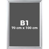 B1 70X100 cm Gönye Köşe Alüminyum Aç Kapa Çerçeve - Gri - GRİ