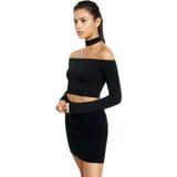 B101280 Uzun Kollu Bustiyer Etek Takım - XL - MAVİ