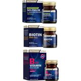 B12 Vitamini 1000 Mcg 60 Dilaltı Tableti + Biotin 5000 Mcg 30 Tablet + Selenium 100 Mcg 100 Tablet