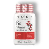 B12 Vitamini - Biotin&Folik Asit Cilt, Saç, Tırnak Ve Beyin Sağlığı Destekleyici 30 Bitkisel Kapsül.