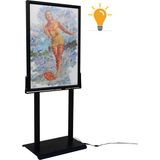 B2 50X70 Neolight LED Işıklı Reklam Panosu - Sac Tabanlı LED Poster Pano - Işıklı Çift Taraflı Pano