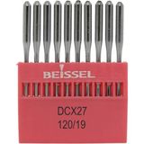 B27 Sanayi Tipi Overlok Makinesi Iğnesi 19/120 Numara R Uçlu 10 Adet (1 Paket) - Çok Renkli