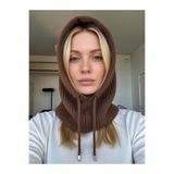 B2K FASHION Kahve Buklet Yumoş Triko Balaklava Bere Şapka Boyunluk