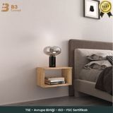 B3 Concept Duvara Monte Komodin – Modern Minimal Raf Komodin Safir Meşe