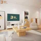 B3 Concept Nort Serisi Modern Dekoratif Kare Salon Orta Sehpa Safir Meşe - SAFİR MEŞE