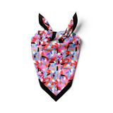 B39 Kadın Çok Renkli Fırça Efekli Desenli 50x50 Bandana HYL DG0758-22