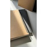 B5 Boyutunda, Siyah Kapaklı Spiralli Defter, 100 Yaprak Çizgisiz