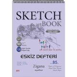 B5 Spiralli Eskiz Defteri - 50 Yp, 120 gr Çizim Bloknotu, Sanat Defteri - Standart