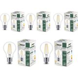 B60 4.8W E27 LED Ampul Clear Beyaz Işık 600LM 5li
