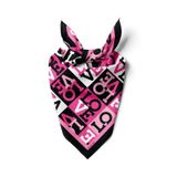 B87 Kadın Siyah Pembe Love Desenli 50x50 Bandana HYL DG0847-22