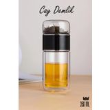 b8d Çift Katlı Cam Bitki Çayı Ihlamur Demliği Filtre Kahve Demliği French Press