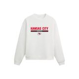 BA Sportswear Nfl Kansas City Chiefs Amerikan Futbolu Beyaz Regular Sweatshirt