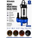 Ba011331 V2200df Parçalayıcı Bıçaklı Rögar Drenaj Dalgıç Pompa 3 Hp 380 L/Dak Foseptik, Atık