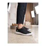 Ba0248 Boa Siyah Beyaz Taban Esnek Bağcıklı Ultra Hafif Nefes Alan Sneaker Ayakkabı