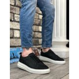 Ba0336 Ici Disi Hakiki Nubuk Deri Siyah Bagcikli Casual Erkek Ayakkabi