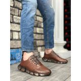 BA0344 İçi Dışı Hakiki Deri Rahat Taban Taba Sneakers Casual Erkek Ayakkabı