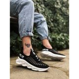 BA0602 Phantom Yüksek Taban Tarz Sneakers Siyah Beyaz Erkek Spor Ayakkabısı - Renkli