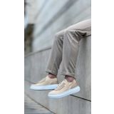 Ba0812 Ozel Orme Triko Tarz Krem Renk Spor Ayakkabi