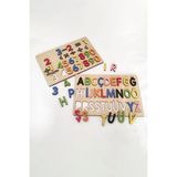 BAAÇ Eğitici Ahşap 3 Boyutlu Türkçe Harf Rakam Seti Bultak Puzzle