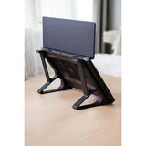 Baalaa 3dbaskı-2 Kademeli Dikey Laptop Standı–dayanıklı Plastik Notebook Tutucu-Masaüstü Stand - Siyah