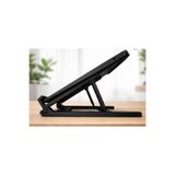 Baalaa Ayarlanabilir Siyah Laptop Standı Katlanabilir Ergonomik Notebook Yükseltici