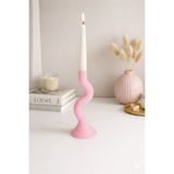 Baalaa Bohem Pastel & Neon Şamdan Mumluk – Dekoratif Salon Masa Üstü Aksesuar - 22 CM