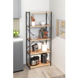 Bab Home 5 Raflı Metal Mutfak Rafı Atlantik Çam