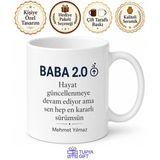 Baba 2.0 Yazılı Yenilenmiş Baba Kupa Bardak Babalar Günü Hediyesi