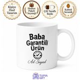 Baba Garantili Ürün Yazılı Komik Kupa Bardak Babalar Günü Hediyesi