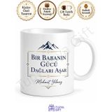 Baba Gücü Yazılı Motivasyon Temalı Kupa Bardak Babalar Günü Hediye