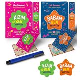 Baba - Kız Aramızda Ayraç Kartpostal Kişiye Özel Kalem - Lacivert