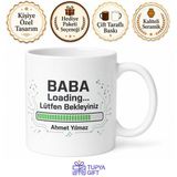 Baba Loading Yazılı Teknoloji Temalı Kupa Bardak Babalar Günü Hediye