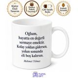 Baba Nasihatı Yazılı Kupa Bardak Babalar Günü Özel Hediye Porselen