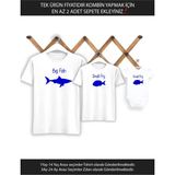 Baba Oğul Big Fish Small Fry (Tek Ürün Fiyatıdır Kombin Yapmak Için En Az 2 Adet Sepete Ekleyiniz) - 6 - 9 Ay - Beyaz