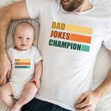 Baba Oğul Dad Jokes Zıbın Tshirt (Tek Ürün Fiyatıdır Kombin Yapmak Için 2 Adet Sepete Ekleyiniz) - 6 - 9 Ay - Beyaz