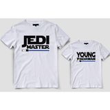 Baba Oğul Jedi Master Zıbın Tshirt (Tek Ürün Fiyatıdır Kombin Yapmak Için 2 Adet Sepete Ekleyiniz) - 18 - 24 Ay - Beyaz