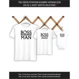 Baba Oğul Kız Boss Man Boss Mini (Tek Ürün Fiyatıdır Kombin Yapmak Için En Az 2 Adet Sepete Ekleyini - 1 - 2 Yaş - Beyaz