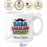 Baba Şakaları Serbest Yazılı Kupa Bardak Babalar Günü Hediyesi Komik Kupa