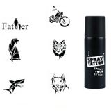 Baba Tasarımları Spray Tattoo Geçici Sprey Dövme Seti