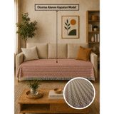 Babada Home Eko | Pamuklu Bohem Koltuk Örtüsü Oturma Yerini Kapatan Çekyat Örtüsü, Berjer Örtüsü, Koltuk Şalı | 115X210 - 115 x 210 cm - Kiremit