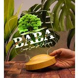 Babalar Günü Hediyesi, Babaya Hediye, Baba, Evimizin Çınarı Hediyesi, Renkli İsim Yazılı Kişiye Özel 3D Led Lamba
